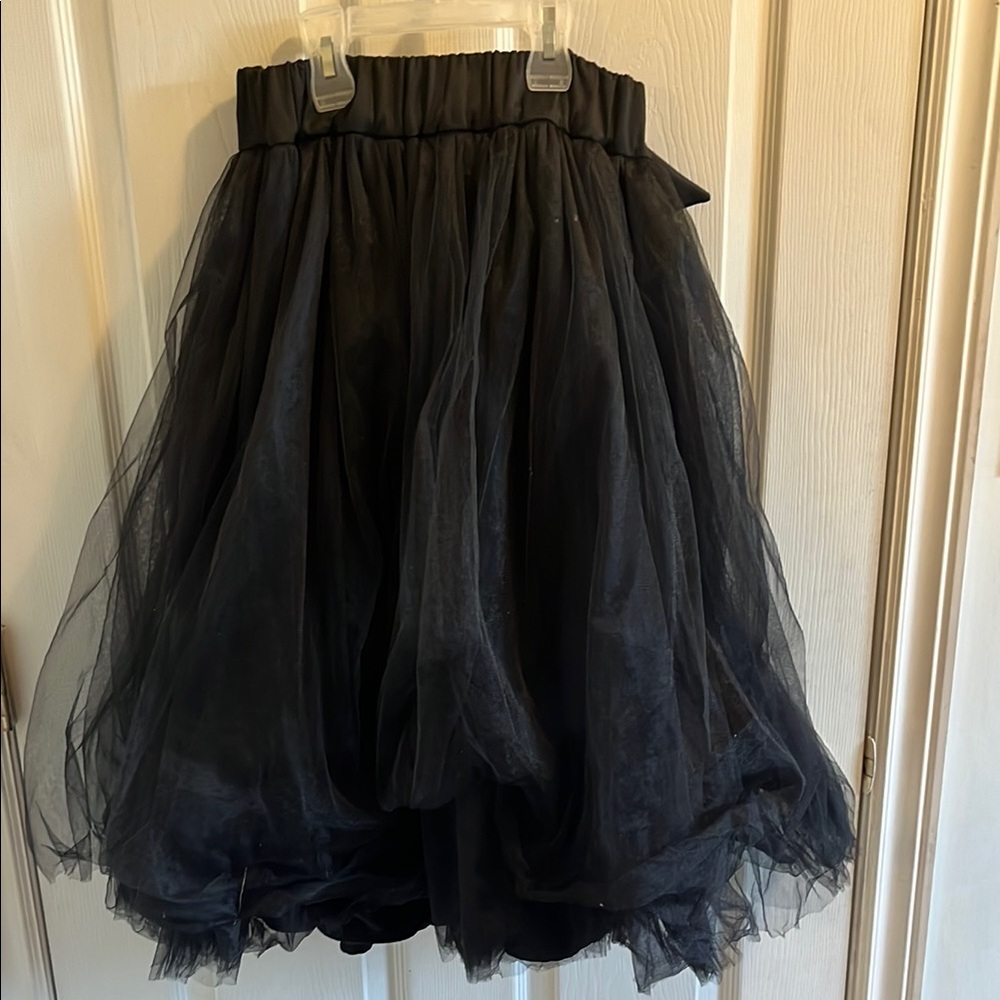 Elegant Black Tulle Skirt